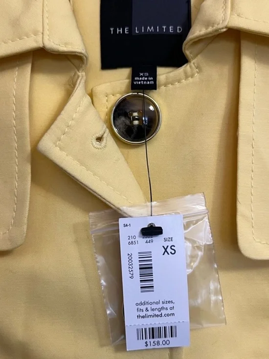 The Limited Canary Yellow Belted Trench Coat - Picture 7 of 7